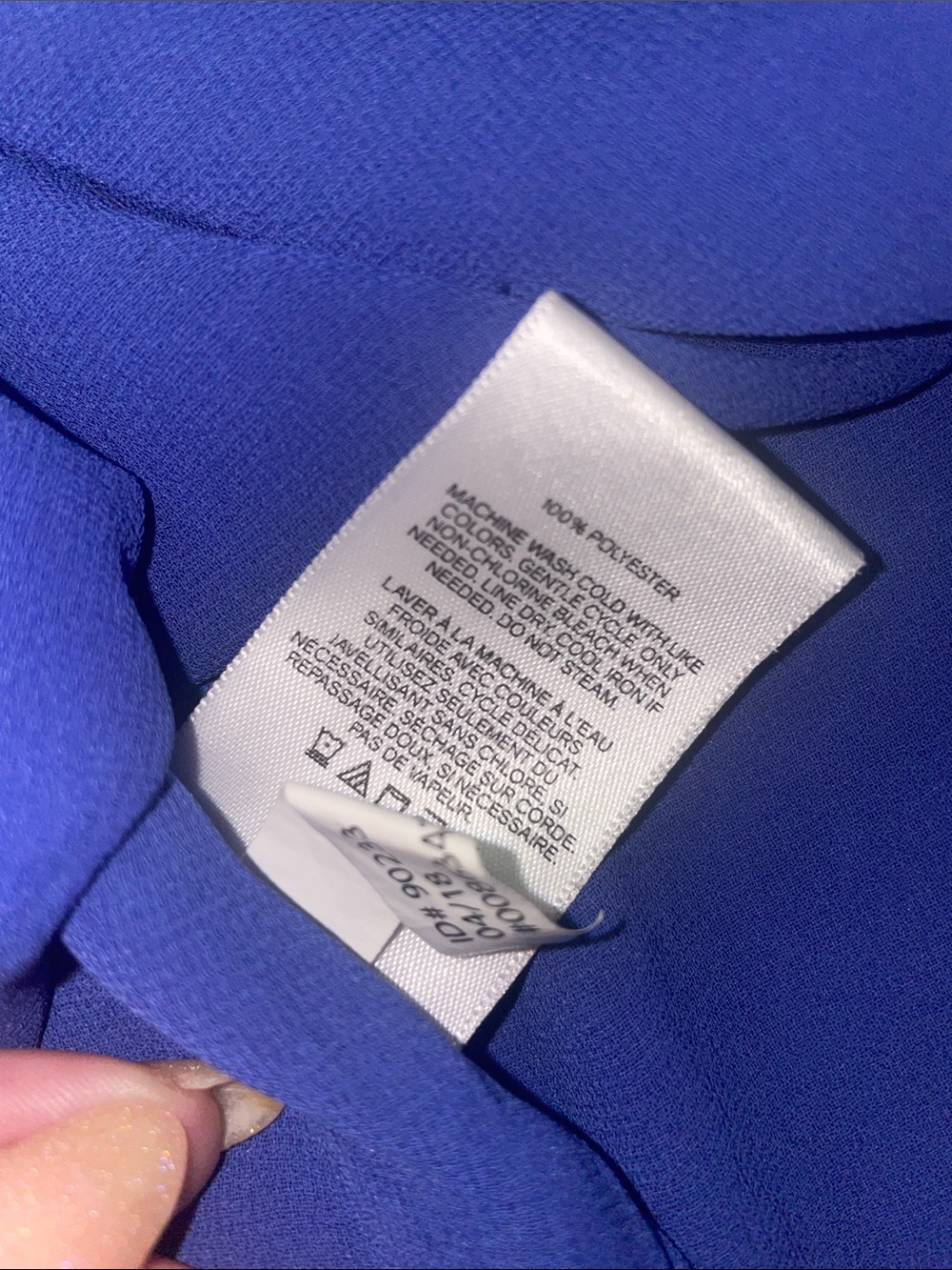 Express Royal Blue Satin Ruffle-Trim Cami | Women’s Medium | Worn Once - Picture 8 of 8